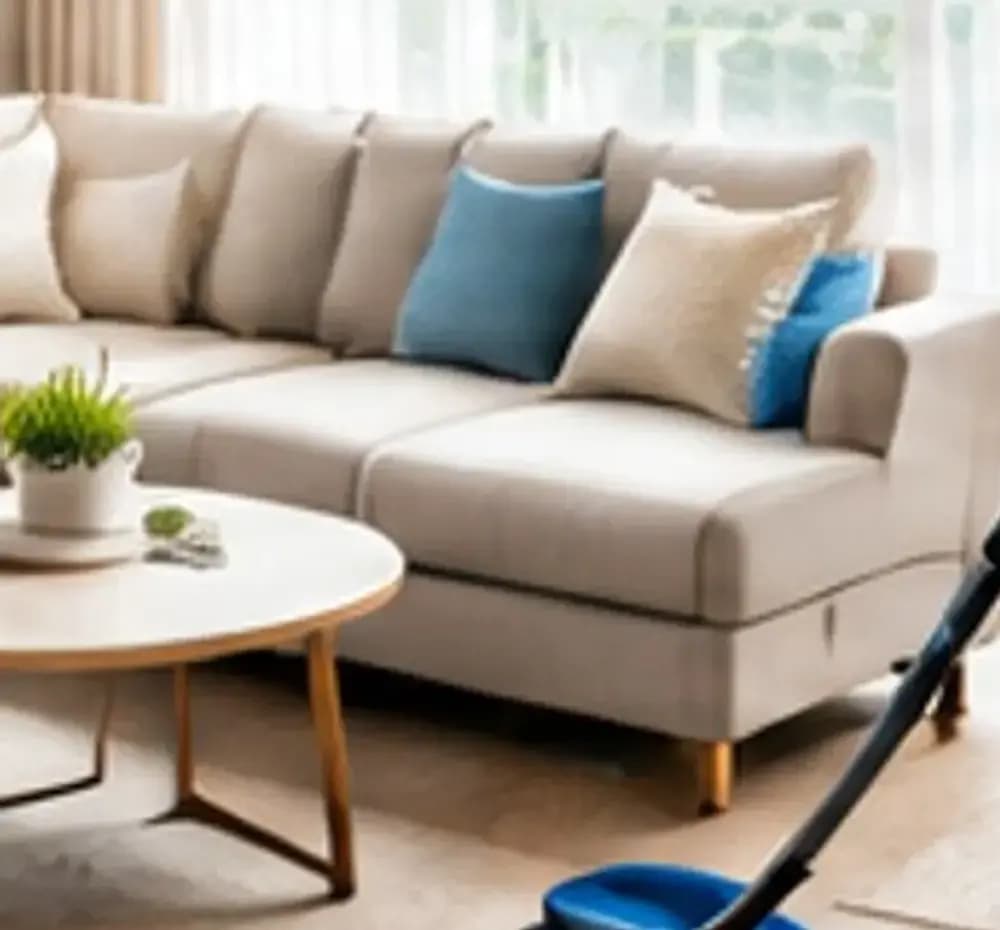 Freshly deep-cleaned living room by Sahara Cleaning Services